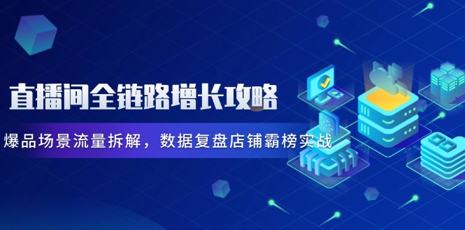 直播间全链路增长攻略，爆品场景流量拆解，数据复盘店铺霸榜实战-桂芽网创