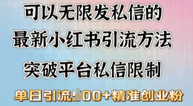 最新“摆烂式”引流打法，小红书私信引流，单天引流100+-桂芽网创