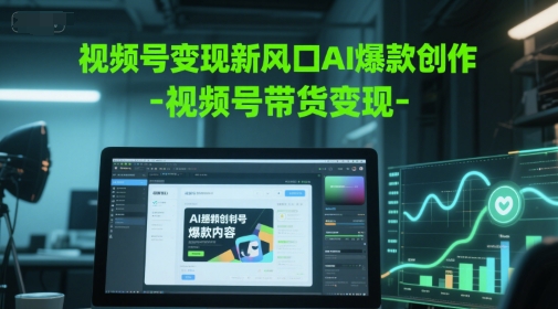 视频号变现新风口AI爆款创作-视频号带货变现-桂芽网创