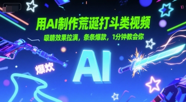 用AI制作荒诞打斗类视频，吸睛效果拉满，条条爆款，1分钟教会你-桂芽网创