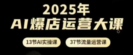 2025年AI爆店运营大课，13节AI实操课+37节流量运营课-桂芽网创