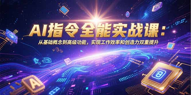 AI指令全能实战课：从基础概念到高级功能，实现工作效率和创造力双重提升-桂芽网创