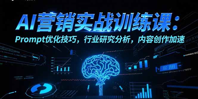 AI营销实战训练课：Prompt优化技巧，行业研究分析，内容创作加速-桂芽网创