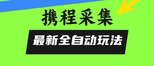 携程信息采集全自动玩法，0风控，无脑开干【揭秘】-桂芽网创