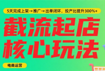 淘宝截流快速起店玩法，掌握暴力快速起店的流程-桂芽网创