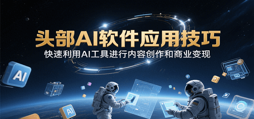头部AI软件应用技巧，快速利用AI工具进行内容创作和商业变现-桂芽网创