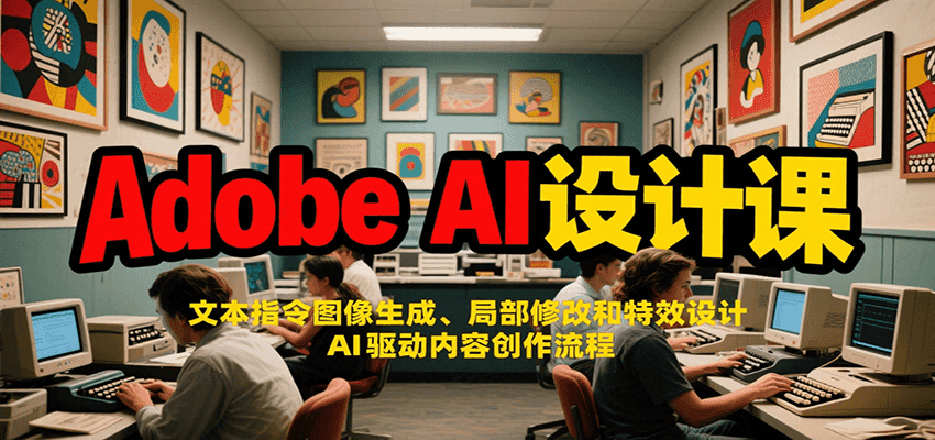 Adobe AI设计课：文本指令图像生成、局部修改和特效设计，AI驱动内容创作流程-桂芽网创