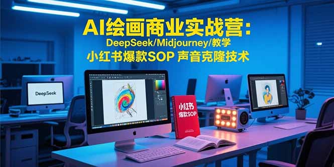AI绘画商业实战营：DeepSeek/Midjourney/教学 小红书爆款SOP 声音克隆技术-桂芽网创