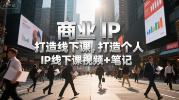 商业IP打造线下课，打造个人 IP线下课视频+笔记-桂芽网创