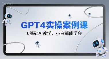 GPT4实操案例课，0基础AI教学，小白都能学会-桂芽网创