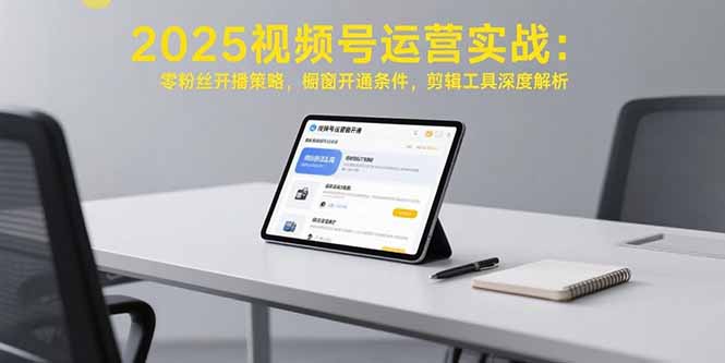2025视频号运营实战：零粉丝开播策略，橱窗开通条件，剪辑工具深度解析-桂芽网创