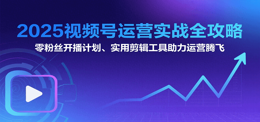 2025视频号运营实战全攻略：零粉丝开播计划、起号到到变现思维逻辑方法-桂芽网创