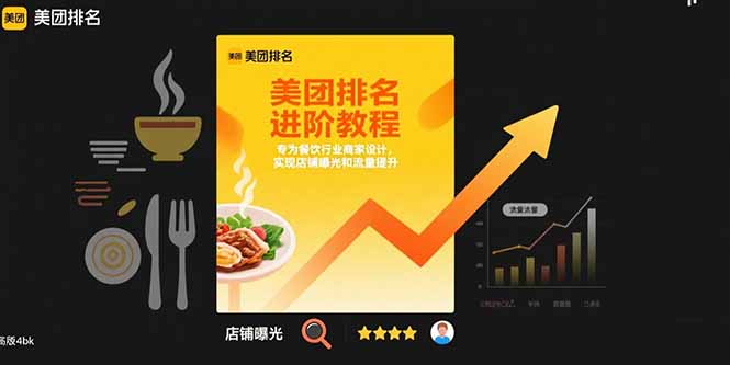 美团排名进阶教程：专为餐饮行业商家设计，实现店铺曝光和流量提升-桂芽网创