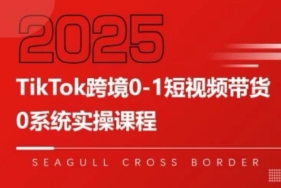 TikTok跨境0-1短视频带货，系统拆解TikTok跨境带货全链路，实现跨境可持续盈利-桂芽网创