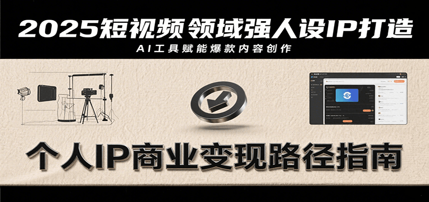 2025短视频领域强人设IP打造，结合爆款案例与AI工具应用，从个人出镜到商业成交转化-桂芽网创