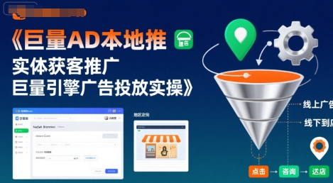 巨量AD本地推实体获客推广，巨量引擎广告投放实操-桂芽网创