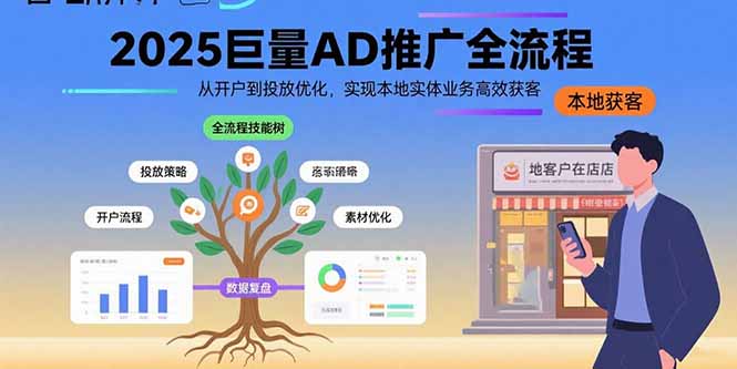 2025巨量AD推广全流程，从开户到投放优化，实现本地实体业务高效获客-桂芽网创