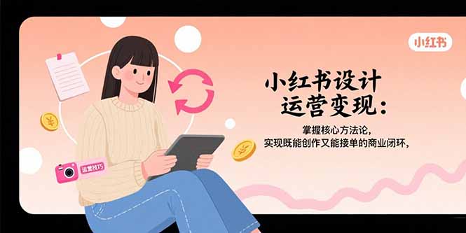小红书设计运营变现：掌握核心方法论，实现既能创作又能接单的商业闭环-桂芽网创