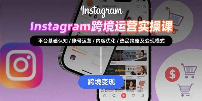 Instagram跨境运营实战：平台认知/账号运营/内容优化/选品策略及变现模式-桂芽网创