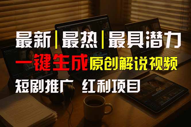 短剧推广新思路，AI一键生成原创解说视频，10分钟产出100条，30天赚了5.5w-桂芽网创