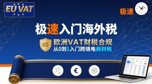 极速入门海外税，欧洲VAT财税合规，从0到1入门跨境电商财税-桂芽网创