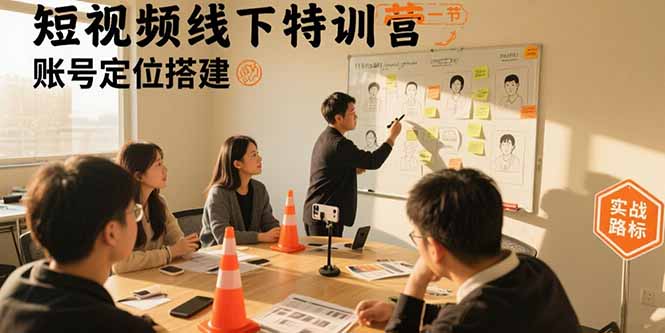 短视频线下特训营：账号定位搭建/口播号拍摄剪辑/直播间流量入口/变现实战-桂芽网创