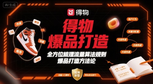 得物爆品打造，全方位梳理得物流量算法规则爆品打造规则-桂芽网创