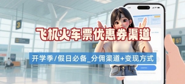 学生党必看！机票火车票优惠券申请渠道 + 项目打法，开学季节日速存-桂芽网创