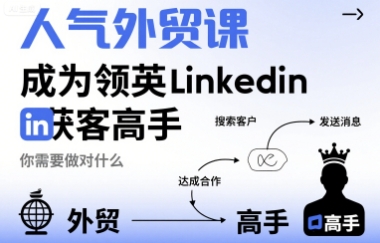 人气外贸课-成为领英Linkedin获客高手，你需要做对什么-桂芽网创
