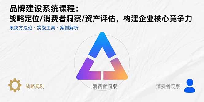 品牌建设系统课程：战略定位/消费者洞察/资产评估，构建企业核心竞争力-桂芽网创