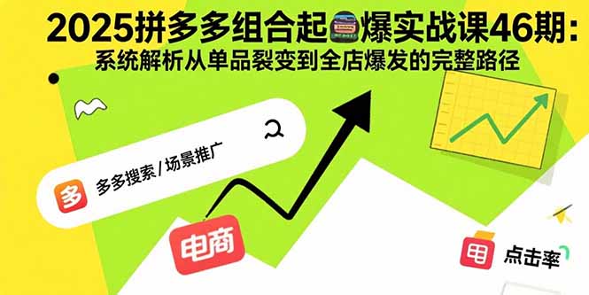 2025拼多多组合起爆实战课46期：系统解析从单品裂变到全店爆发的完整路径-桂芽网创