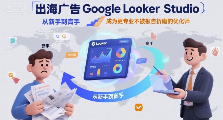 出海广告Google Looker Studio从新手到高手，成为更专业不被报告折磨的优化师-桂芽网创
