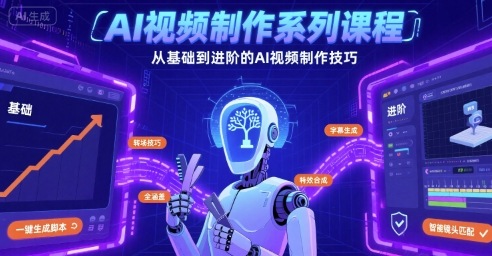 AI视频制作系列课程，从基础到进阶的AI视频制作技巧全涵盖-桂芽网创