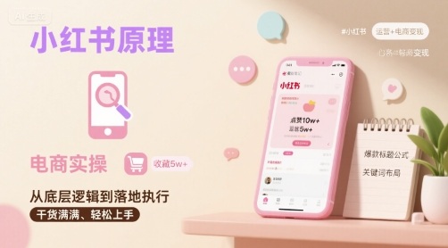 小红书原理以及详细实操流程，小红书电商教程-桂芽网创