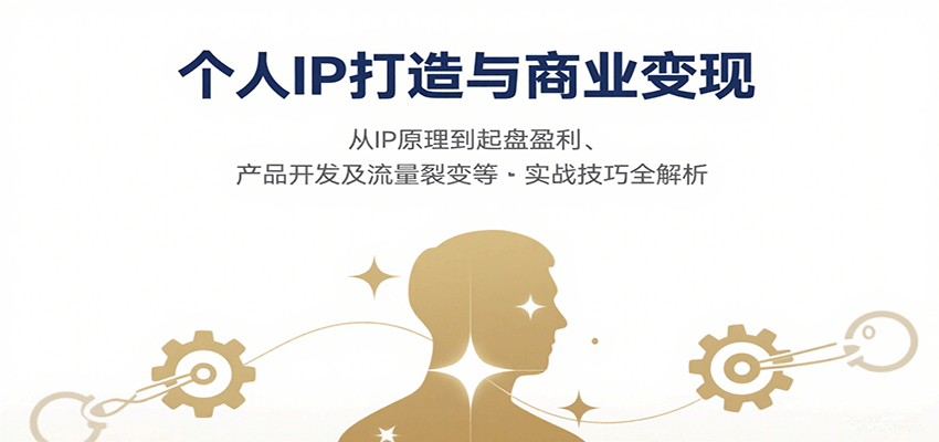 个人IP打造与商业变现，从IP原理到起盘盈利、产品开发及流量裂变等实战技巧全解析-桂芽网创