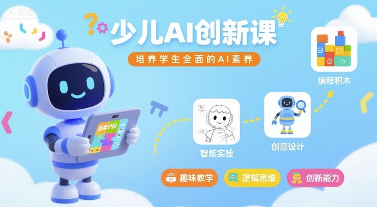 少儿AI创新课，培养学生全面的AI素养-桂芽网创