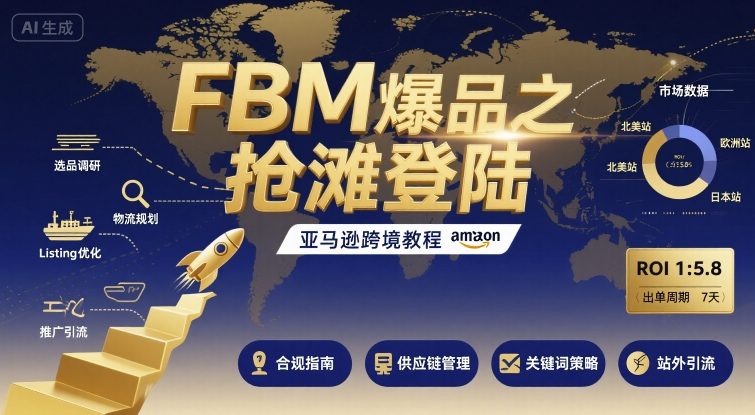 FBM爆品之抢滩登陆-亚马逊跨境教程-桂芽网创