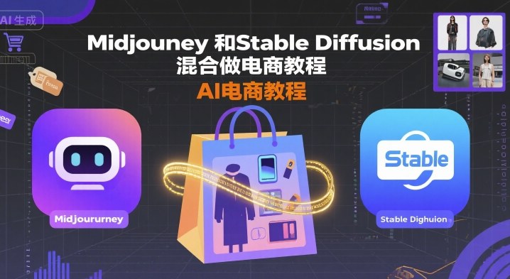 Midjourney和Stable Diffusion混合做电商教程-ai电商教程-桂芽网创