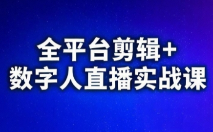 视频号、快手、抖音全平台剪辑+数字人直播实战课(更新8月)​-桂芽网创