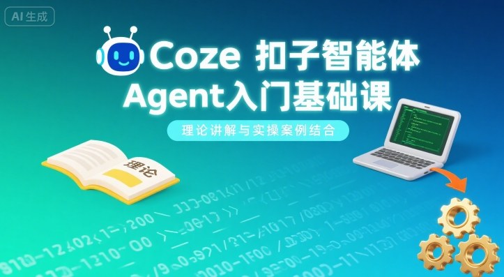 Coze扣子智能体Agent入门基础课，理论讲解与实操案例结合-桂芽网创