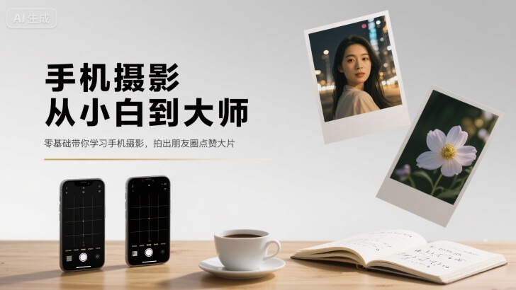 手机摄影从小白到大师，零基础带你学习手机摄影，拍出朋友圈点赞大片-桂芽网创