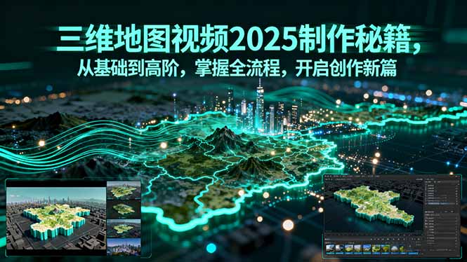 三维地图视频2025制作秘籍，从基础到高阶，掌握全流程，开启创作新篇-桂芽网创