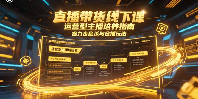 直播带货线下课，运营型主播培养指南，含九步绝杀与仓播玩法-桂芽网创