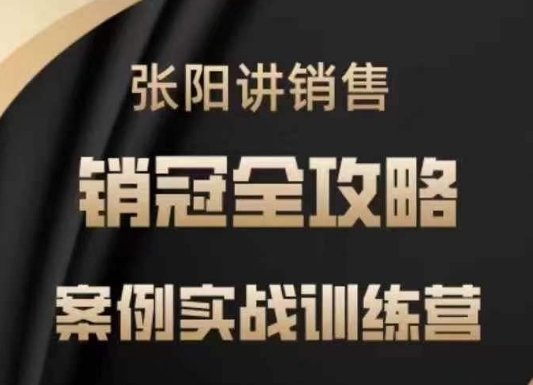 张阳讲销售实战训练营，​案例实战训练，销冠全攻略-桂芽网创