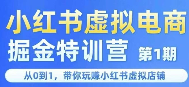 小红书虚拟电商掘金特训营第1期，从0到1，带你玩转小红书虚拟店铺-桂芽网创