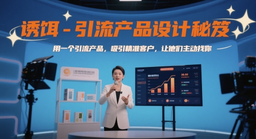 诱饵-引流产品设计秘笈，用一个引流产品，吸引精准客户，让他们主动找你-桂芽网创