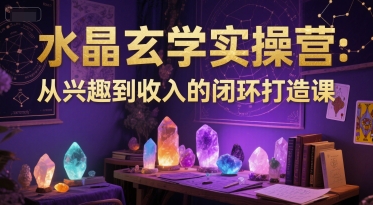 水晶玄学实操营：从兴趣到收入的闭环打造课-桂芽网创