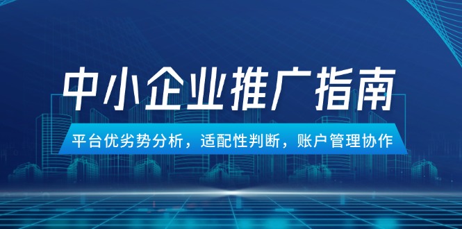 中小企业竞价推广指南，平台优劣势分析，适配性判断，账户管理协作-桂芽网创