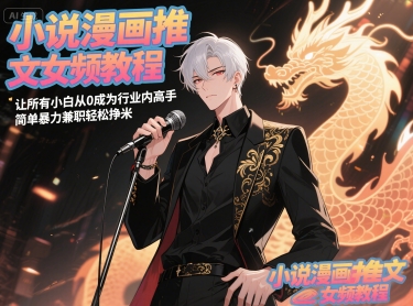 小说漫画推文女频教程，让所有小白从0成为行业内高手，简单暴力兼职轻松挣米-桂芽网创