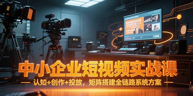 中小企业短视频实战课，认知+创作+投放，矩阵搭建全链路系统方案-桂芽网创